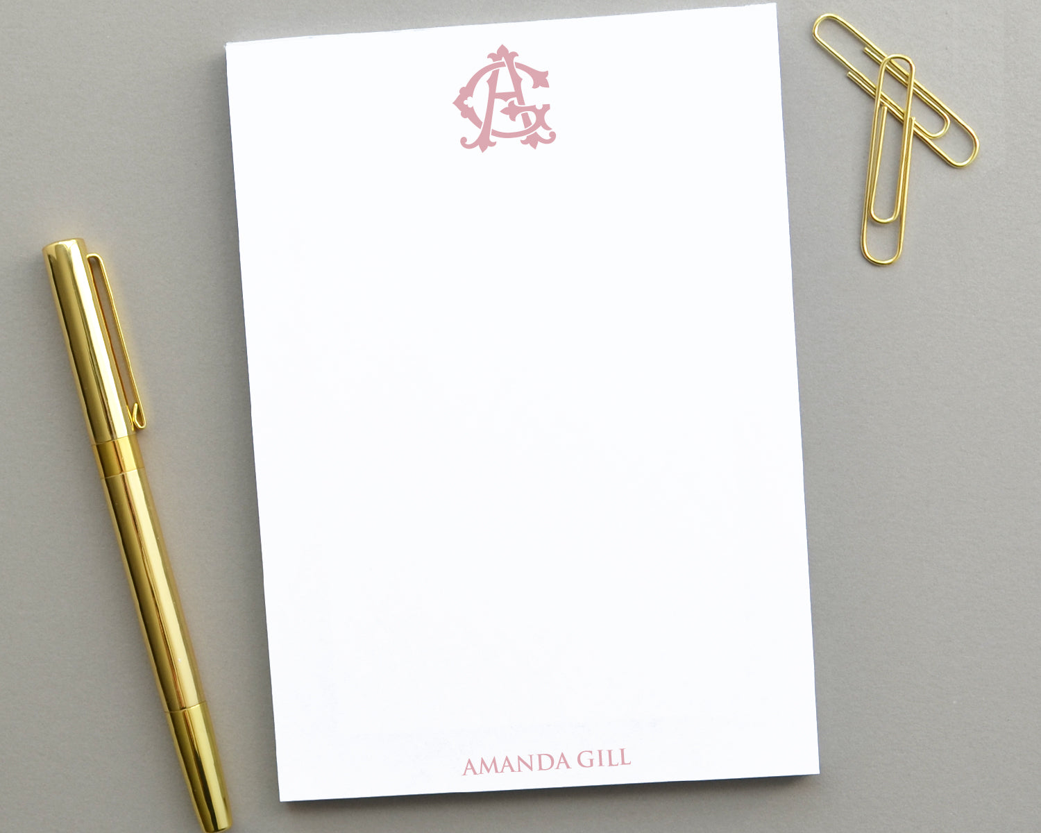 Traditional Monogrammed Notepad, Personalized Notepad Gift