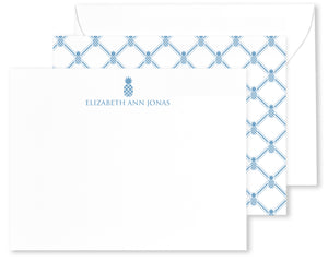 Personalized Pineapple Patterned Note Cards