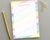 Personalized Kids Watercolor Stripe Notepad