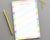 Personalized Kids Watercolor Stripe Notepad