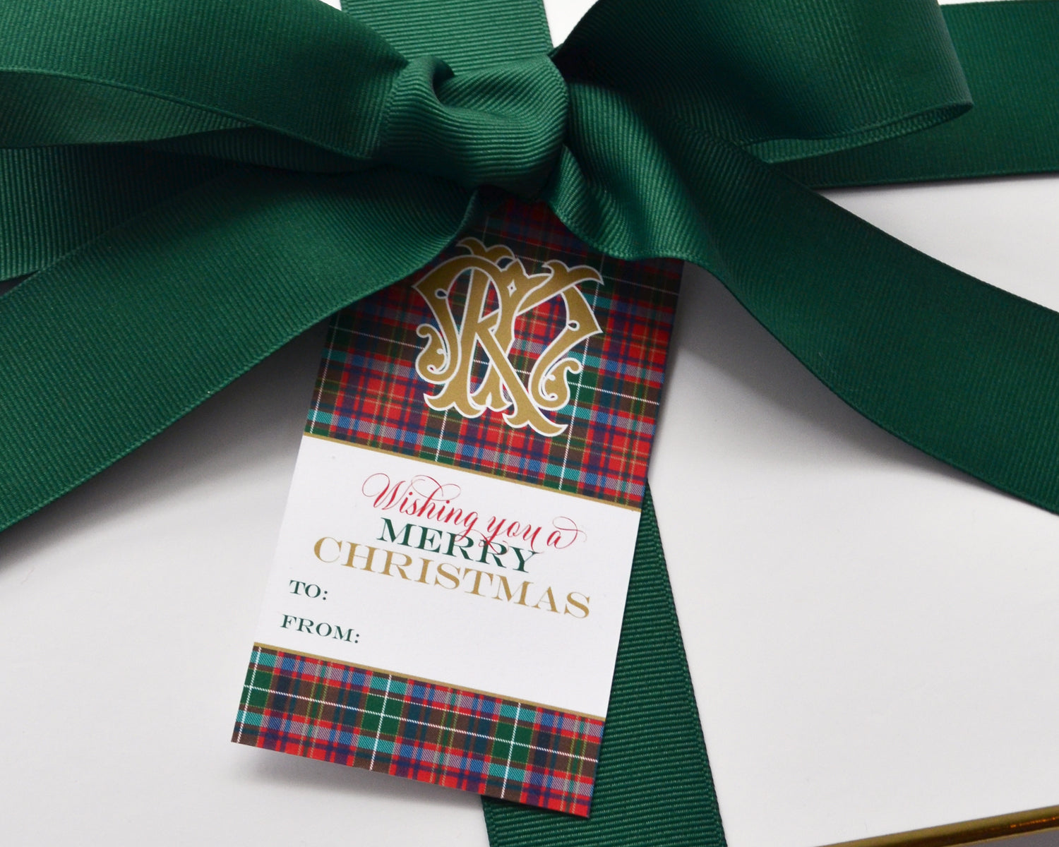 Personalized Tartan Plaid Christmas Gift Tags