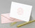 Elegant Monogrammed Folded Note Cards with Envelopes