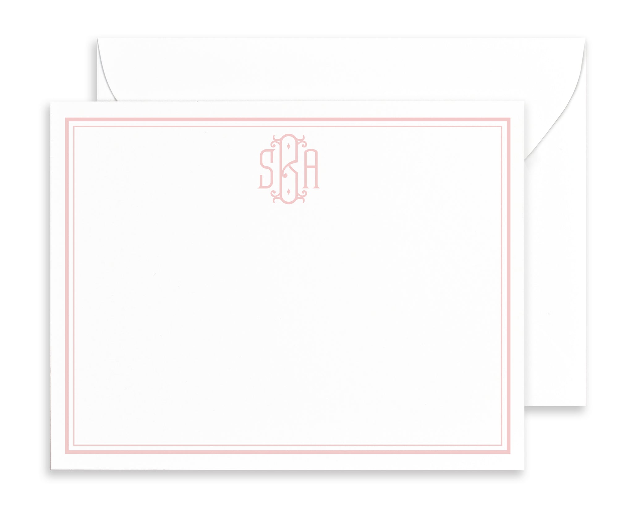 Monogrammed Bordered Note Cards With Envelopes Augusta Joy monogrammed-bordered-note-cards-with-envelopes-augusta-joy