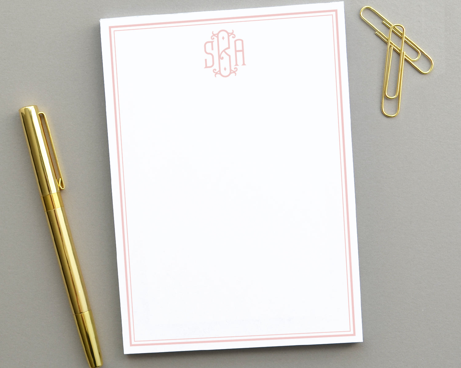 Two Letter Monogrammed Note Cards with Envelopes - Augusta Joy