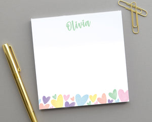 Personalized Kids Heart Notepad