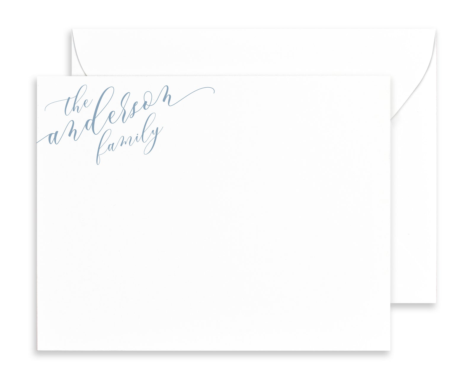 Modern Calligraphy Family Note Cards with Envelopes