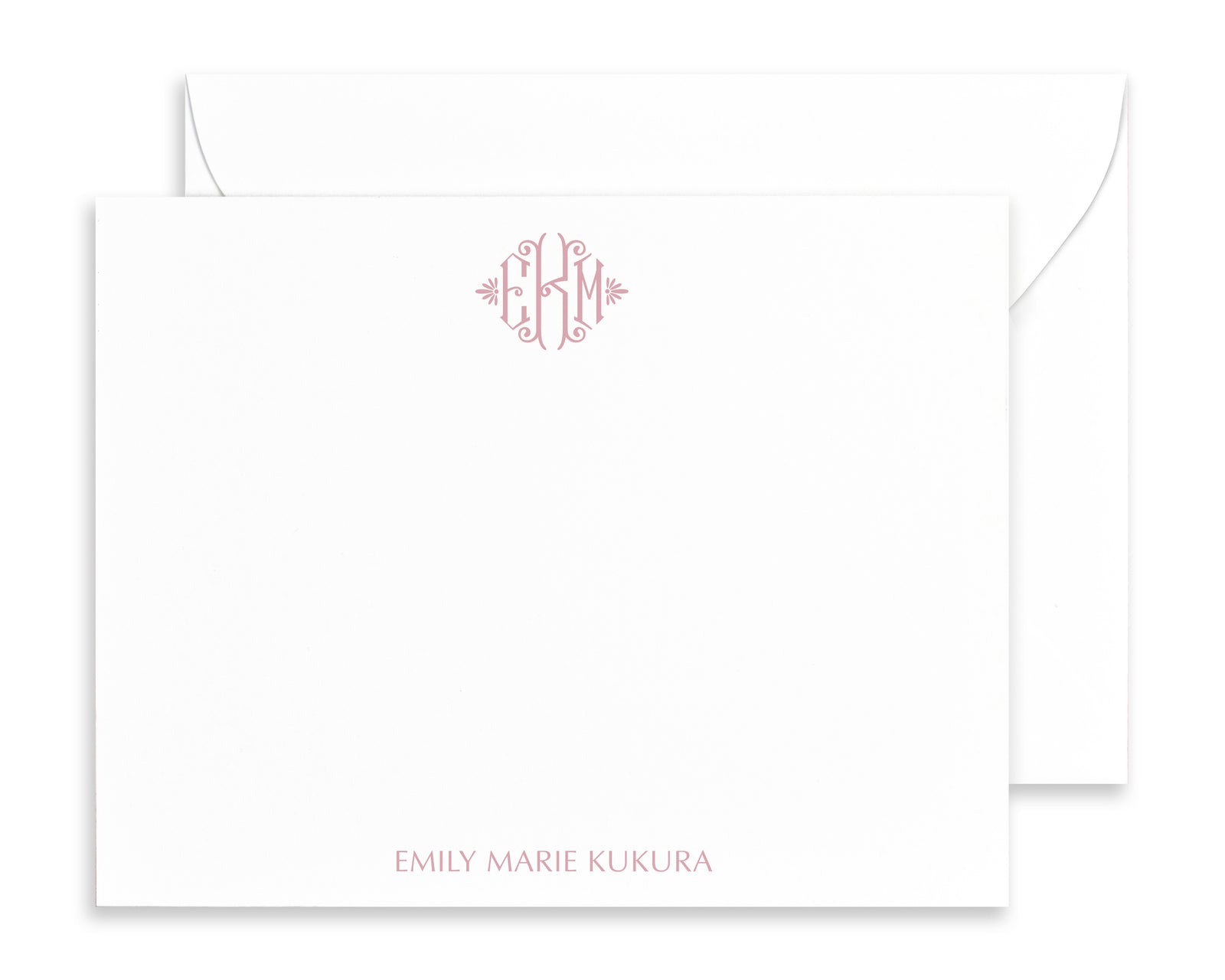 Brigette Monogrammed Note Cards with Envelopes