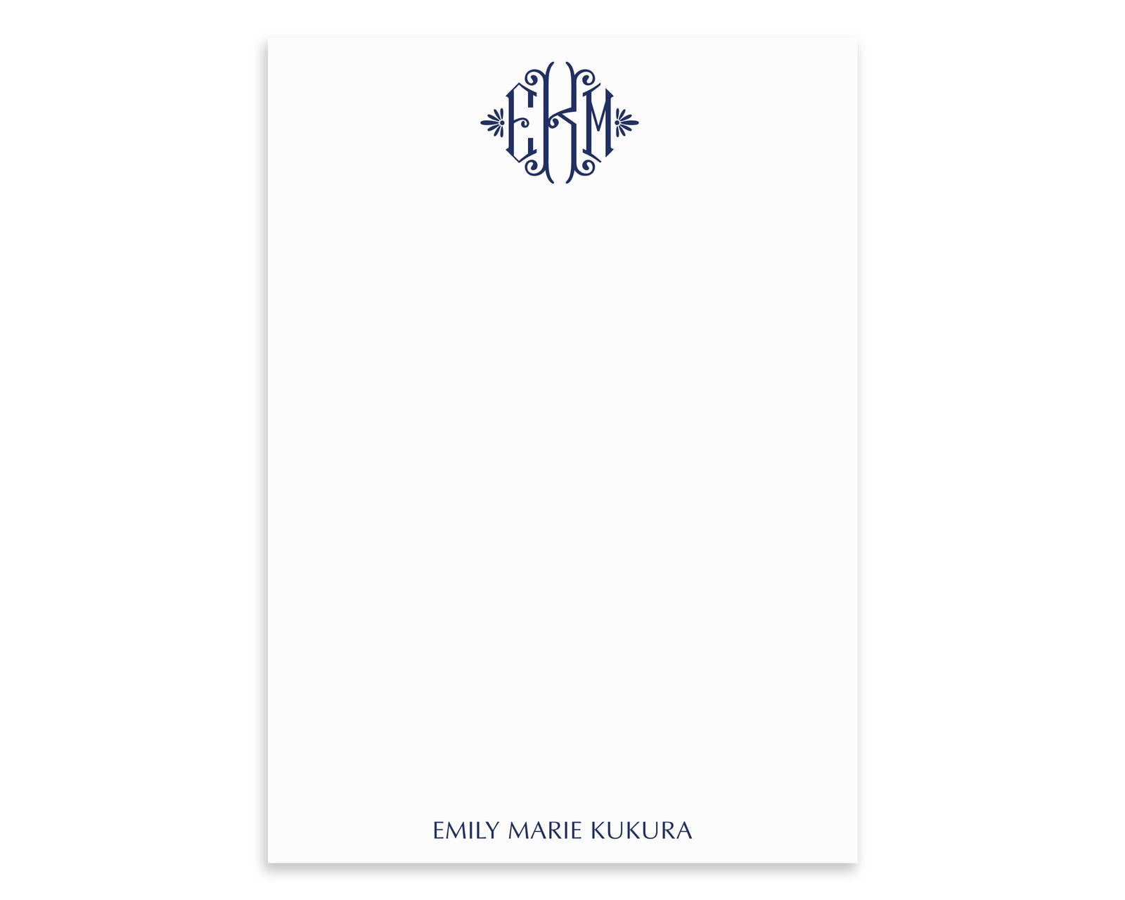 Elegant Monogrammed Notepad, Customized Notepad Personalized Gifts
