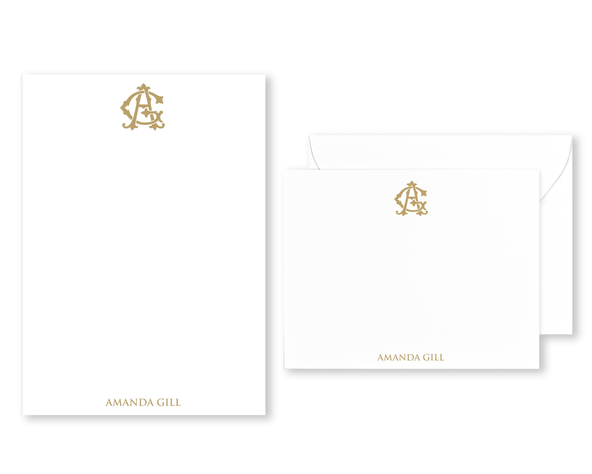 Traditional Monogrammed Stationery Set