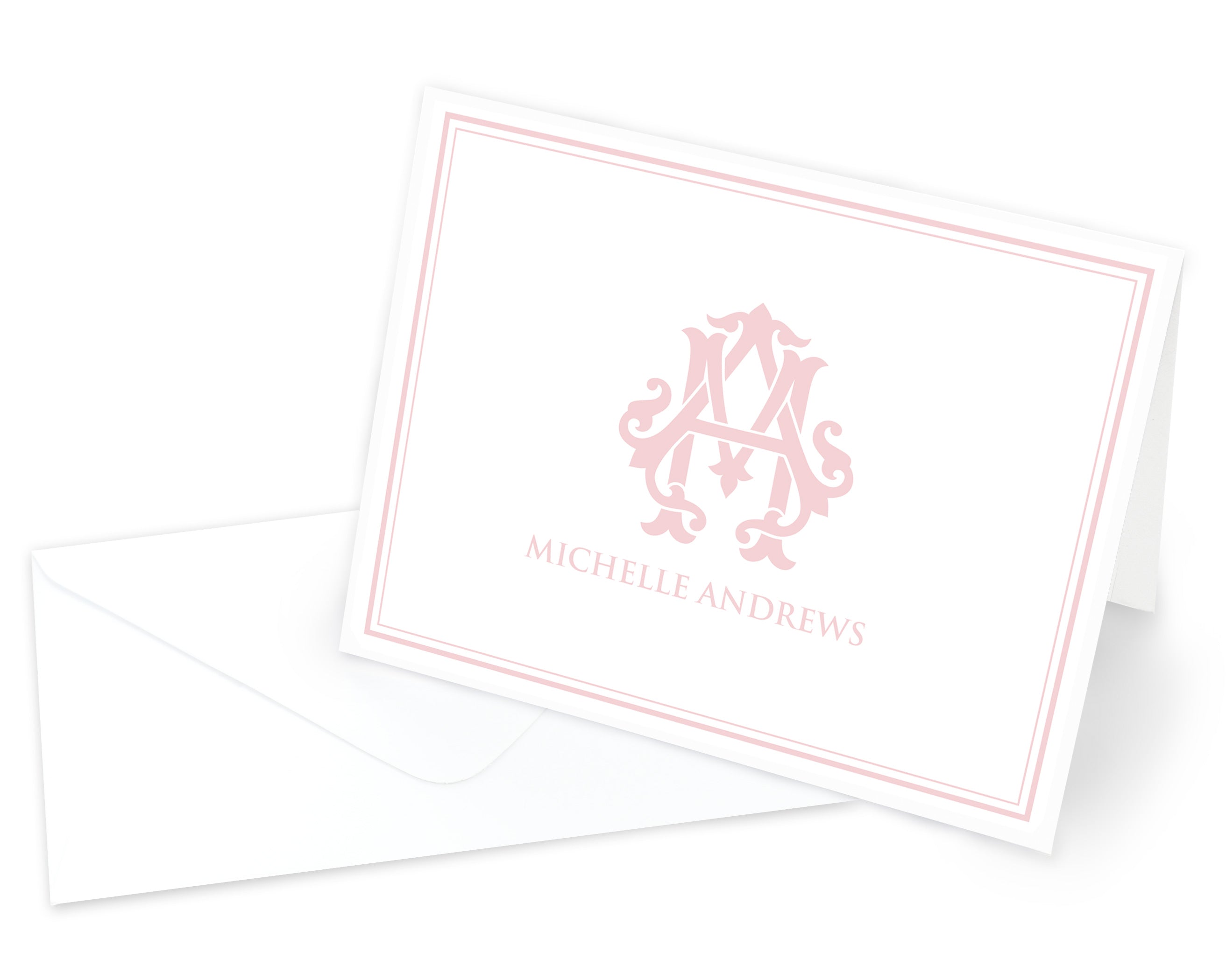 Amala Ikat Personalized Monogram Folded Note Cards