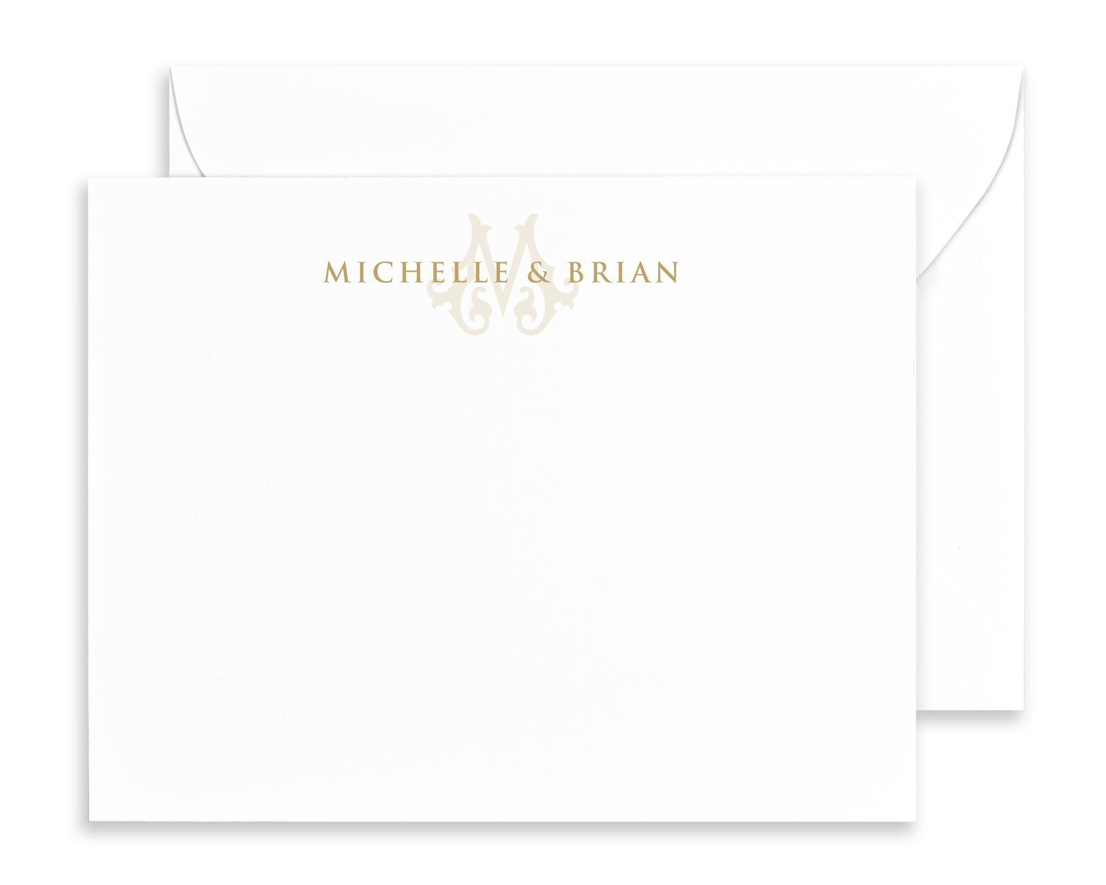 Monogrammed Couples Stationery & Initial Note Cards