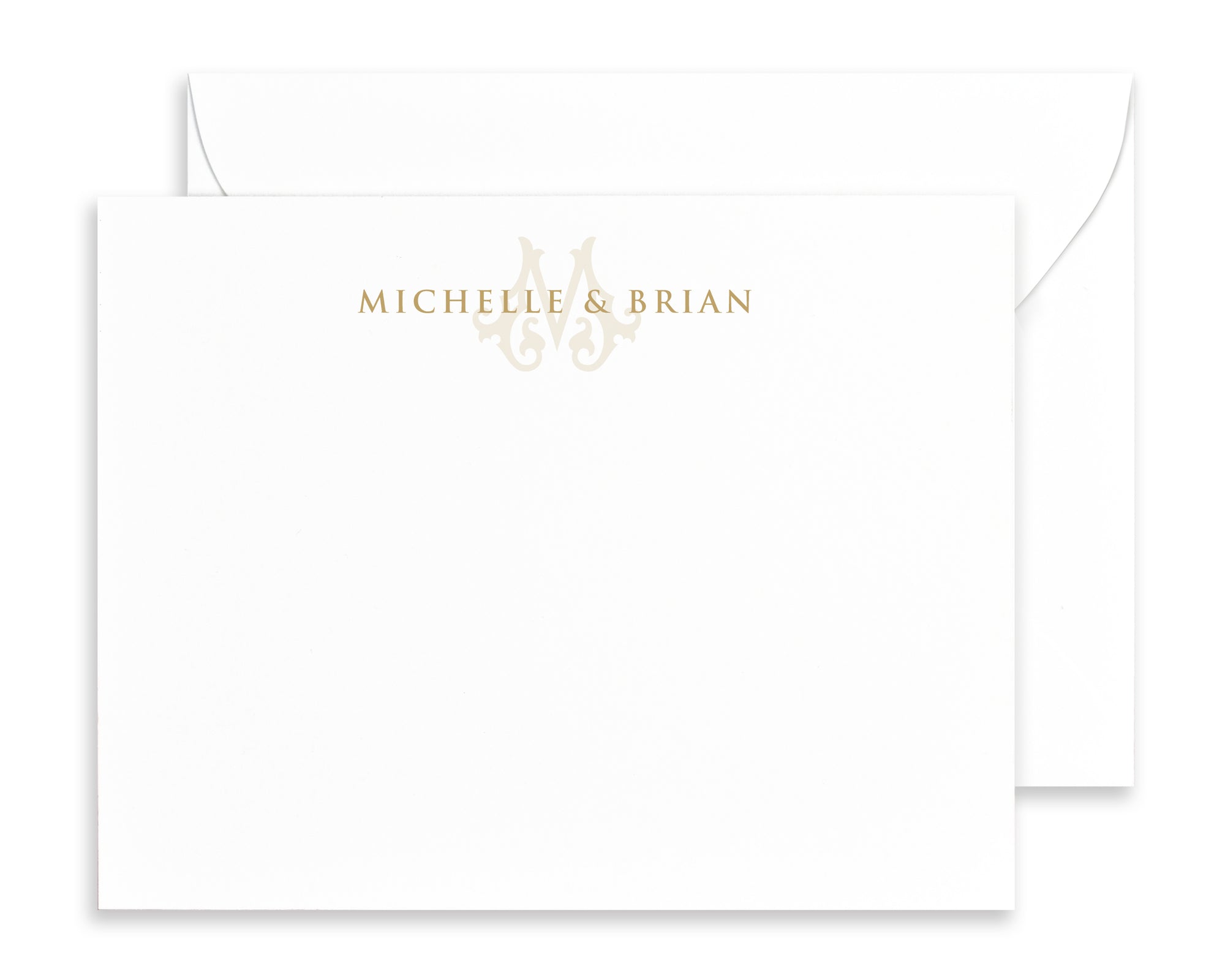 Monogrammed Couples Stationery & Initial Note Cards