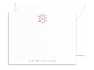 Elegant Monogrammed Note Card Set