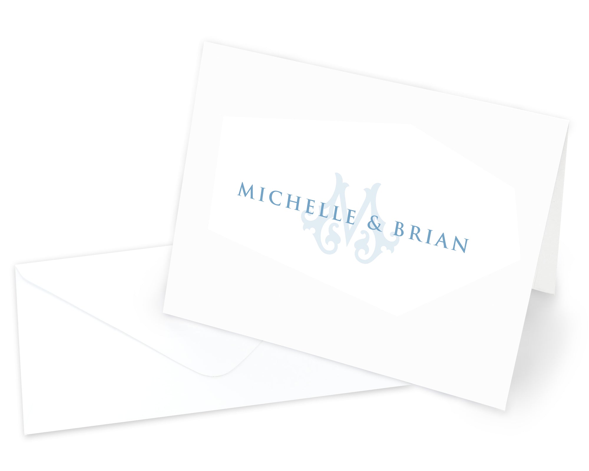 Monogrammed Couples Folded Note Cards
