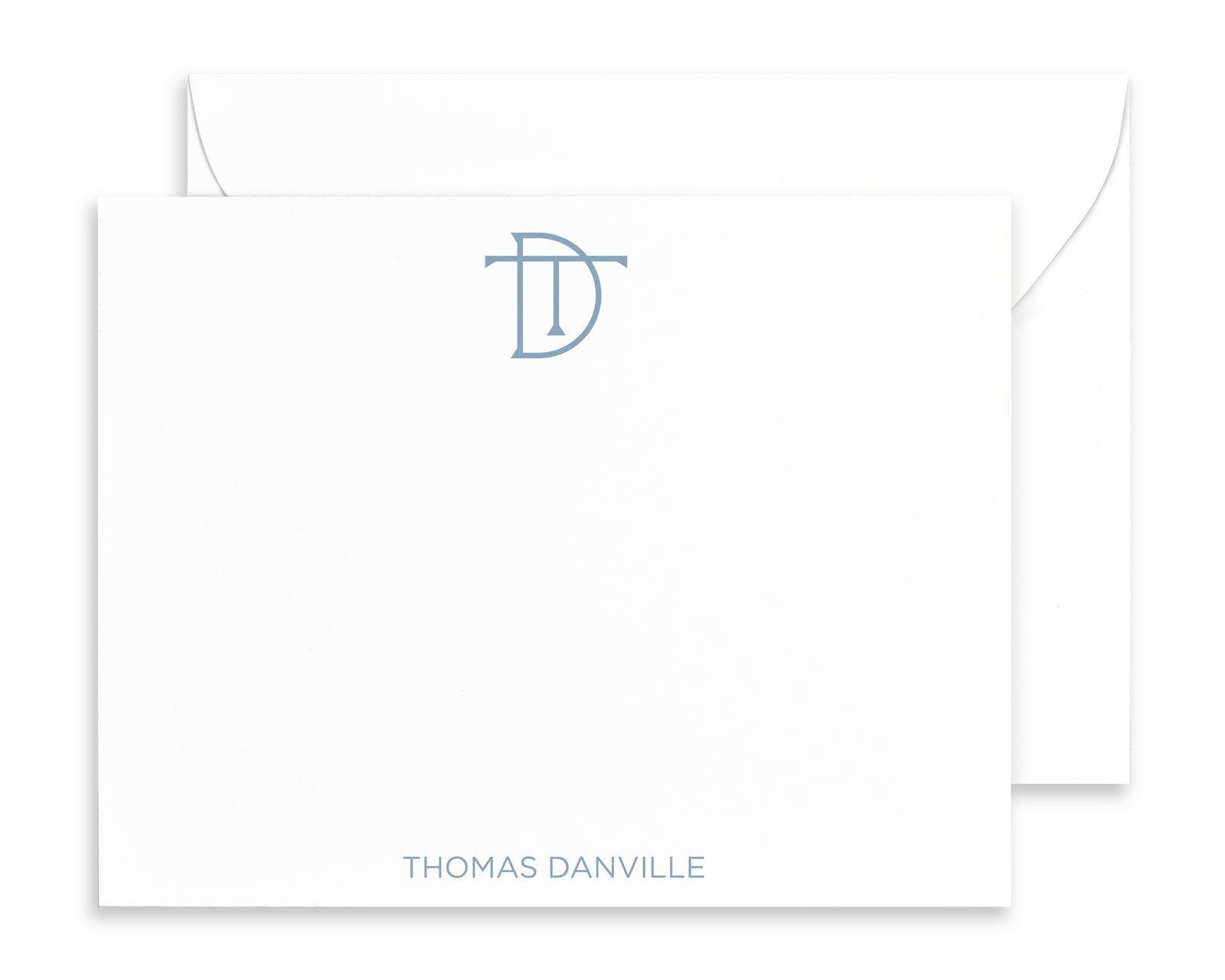 Personalized Monogrammed Stationery for Men, Initial Note Cards