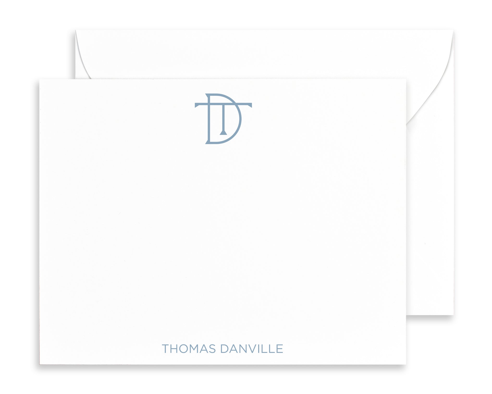 Personalized Monogrammed Stationery for Men, Initial Note Cards ...