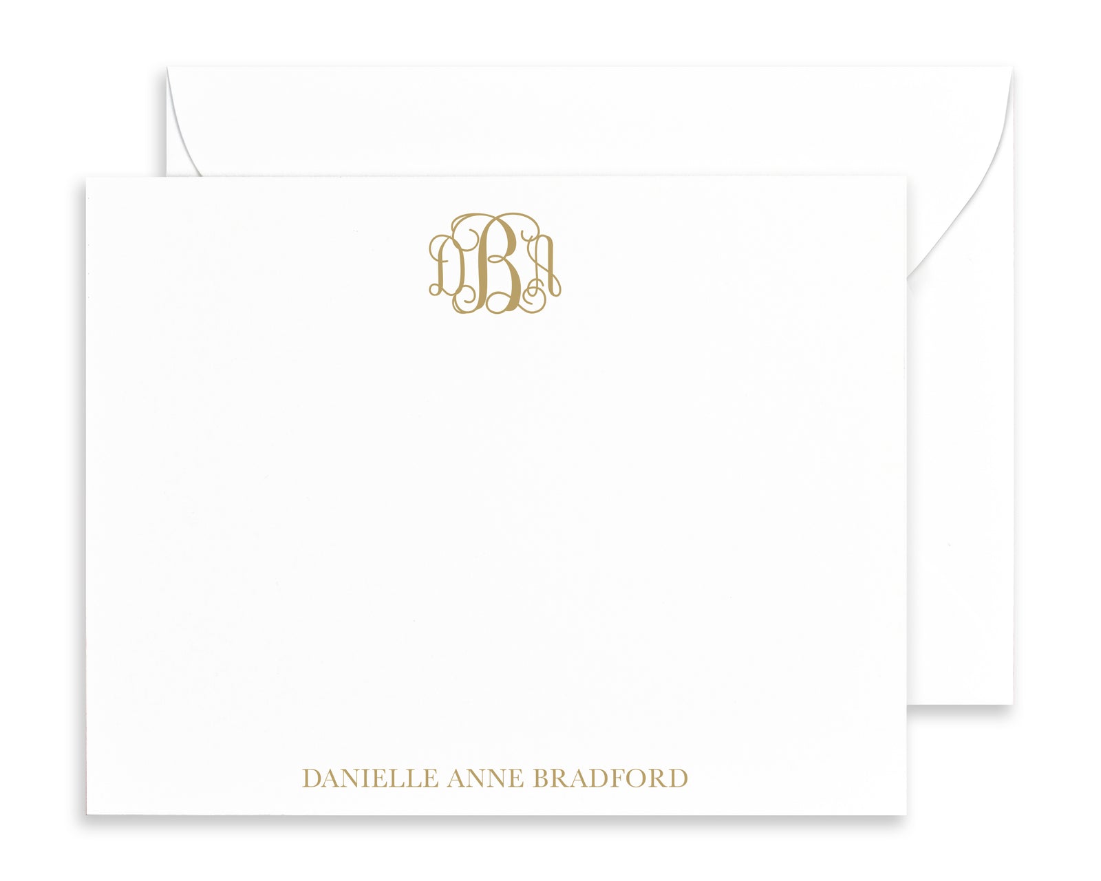 Formal Script Monogrammed Note Cards